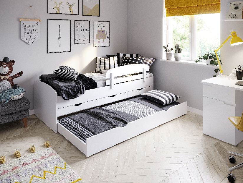 Detská posteľ 90 cm Nilac 01 (biela)