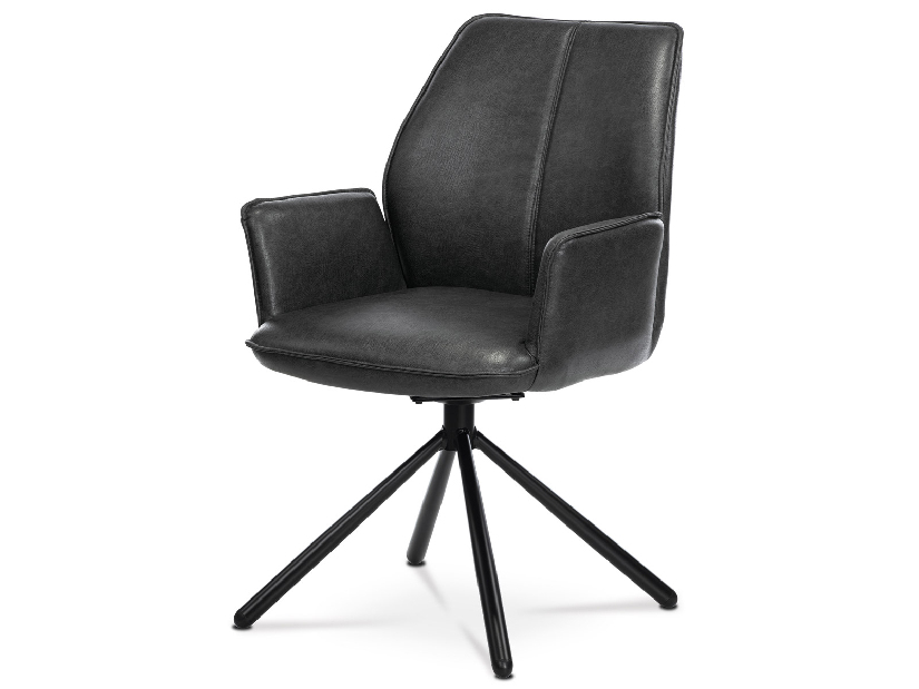 Jedálenská stolička Hamea-398-GREY3 (tmavosivá + čierna)
