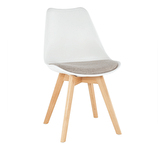 Jedálenská stolička Ambany (biela + svetlosivá)