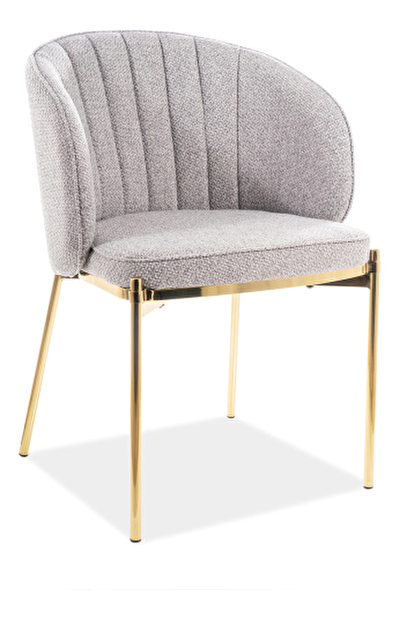 Jedálenská stolička Parry (sivá + zlatá)