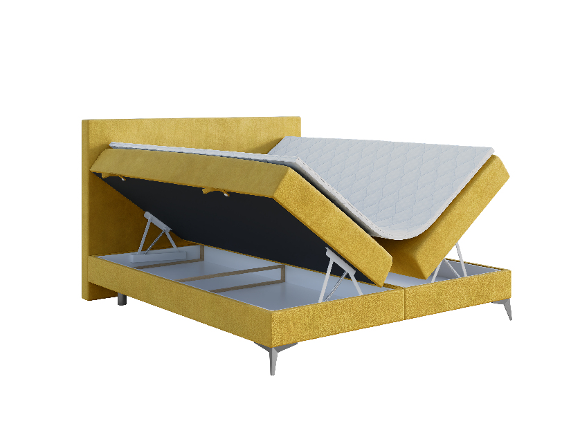 Kontinentálna posteľ 120 cm Ricky (limetková) (s matracom a úl. priestorom)