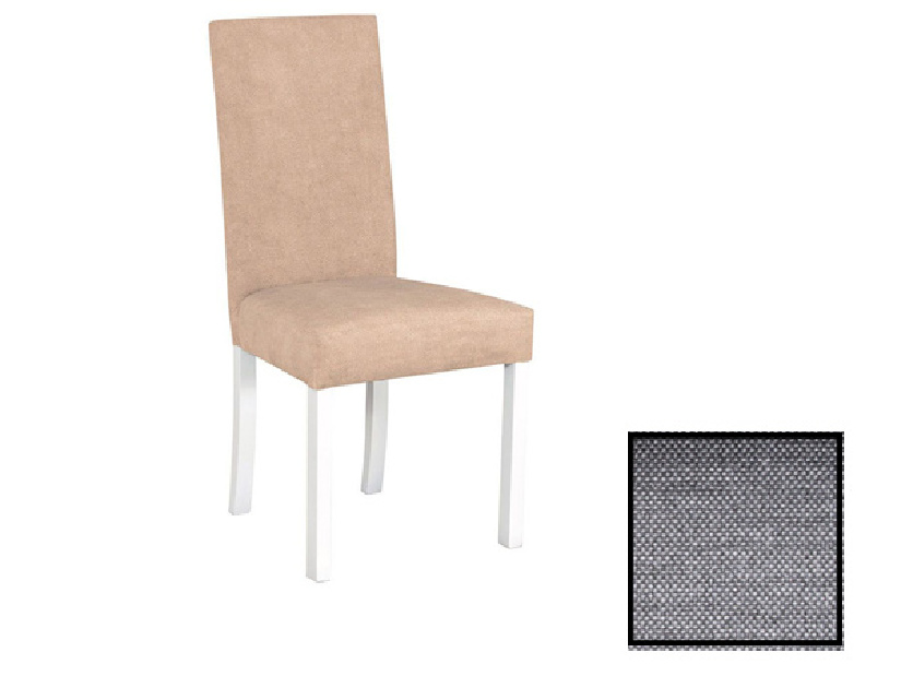 Jedálenská stolička Kindra (biela + sivá) *výpredaj