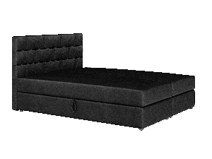 Manželská posteľ Boxspring 180x200 cm Waller Comfort (čierna) (s roštom a matracom)