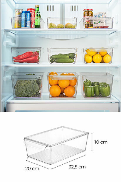 Organizér do chladničky (3 ks.) Fresco 730 (priehľadná)