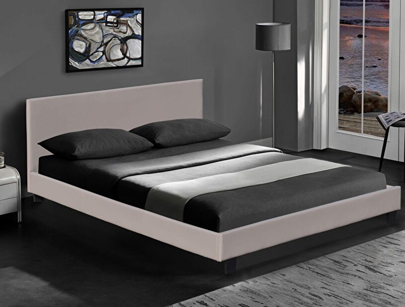 Manželská posteľ 160 cm Pago (capuccino) (s roštom) *výpredaj