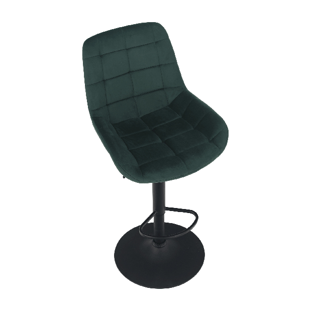 Barová stolička Chelsey (tmavozelená + čierna)