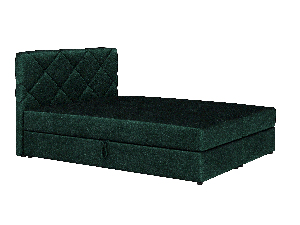 Manželská posteľ Boxspring 140x200 cm Karum Comfort (tmavozelená) (s roštom a matracom)