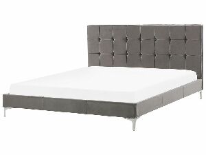 Manželská posteľ 180 cm AMART (sivá) (s roštom)