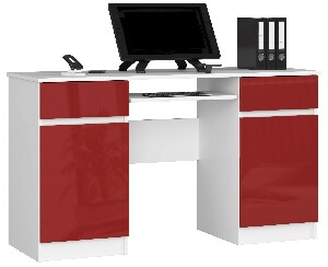 PC stolík Bahadur (červený lesk)