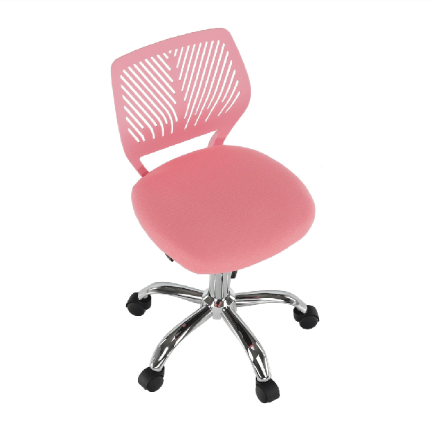 Detská otočná stolička Svelu (ružová)