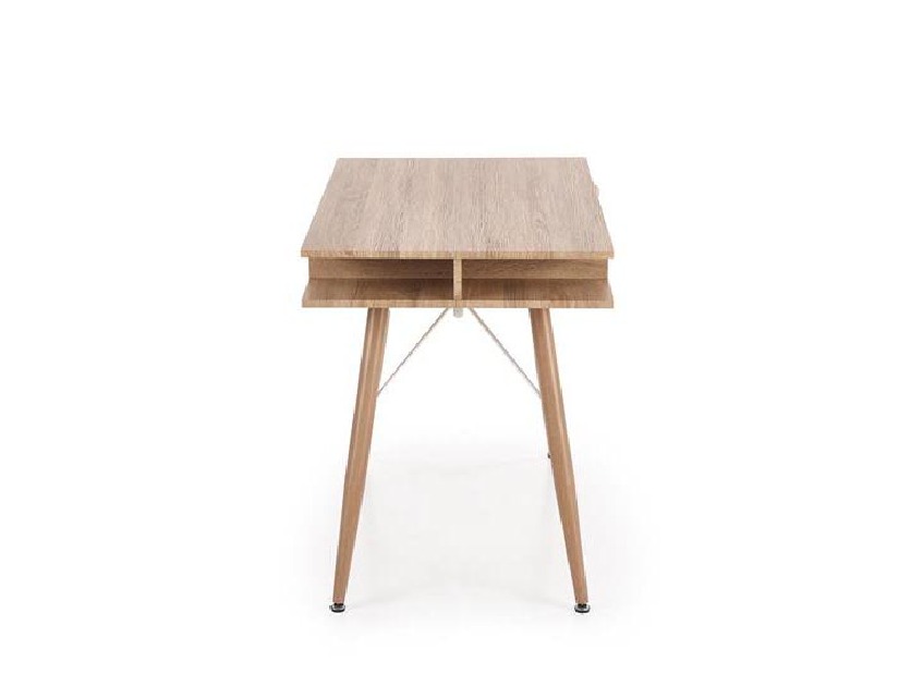 Písací stolík Bernie (svetle drevo + biela)