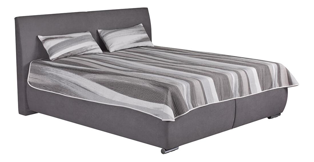 Manželská posteľ 180 cm Blanár Idaho (sivá) (s roštom a matracom Ivana Plus)