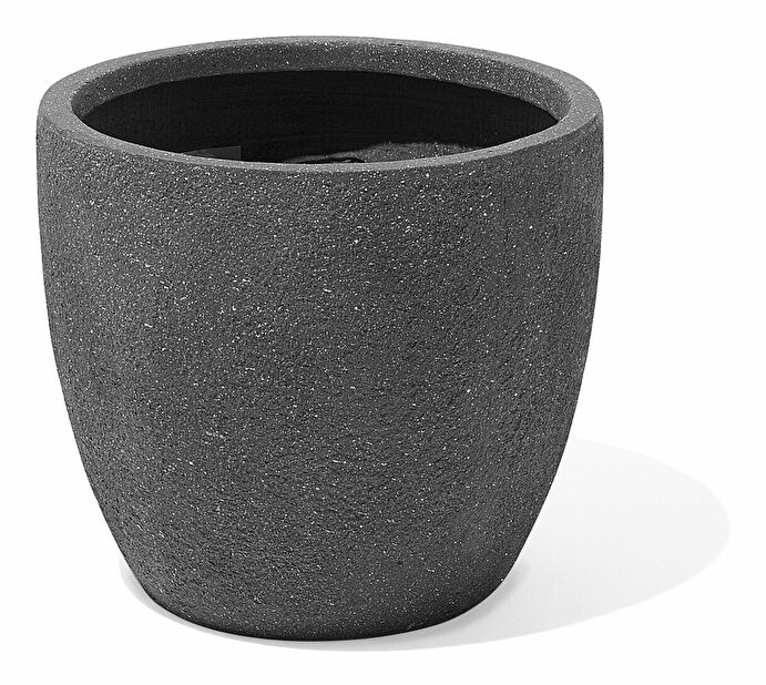 Set 3 ks. kvetináčov KERMAN (keramika) (čierna)