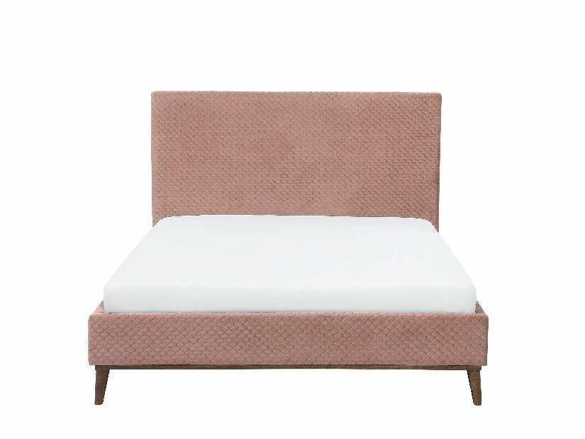Manželská posteľ 140 cm BARON (s roštom) (ružová)