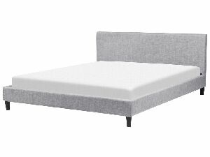 Manželská posteľ 180 cm FUTTI (s roštom) (sivá)