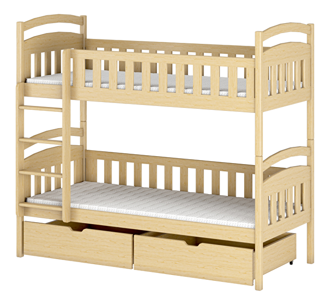 Detská posteľ 90 x 190 cm Marlo (s roštom a úl. priestorom) (borovica)