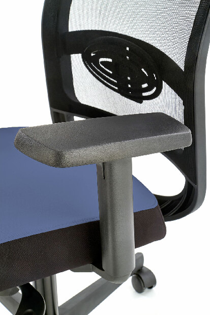 Kancelárska stolička Galatta (čierna + modrá)