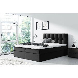 Kontinentálna posteľ Mirjan Maddox (140x200) (ekokoža Soft 011 (čierna))