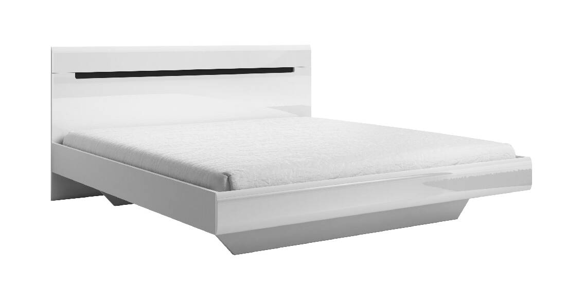 Manželská posteľ 180 cm Hayle Typ 32 (biela + biely vysoký lesk) *výpredaj
