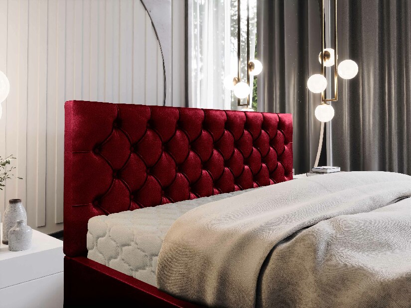 Manželská posteľ 180 cm Danita (svetlomodrá) (s roštom a úložným priestorom)