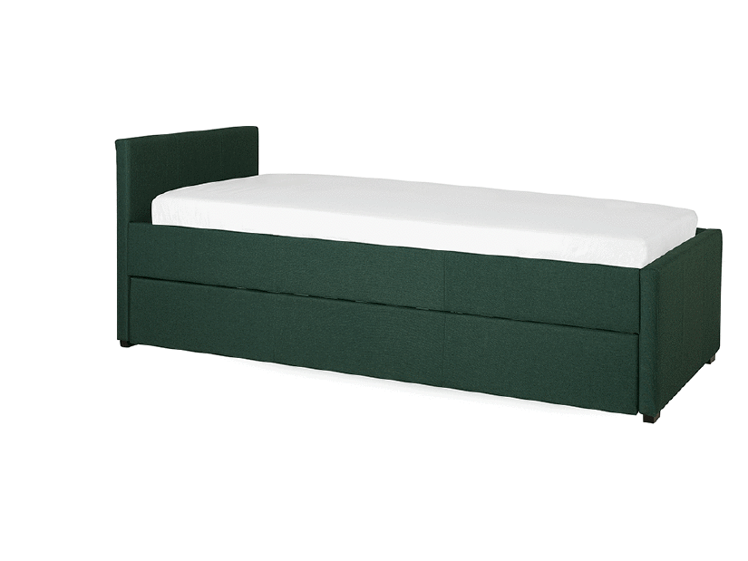 Rozkladacia posteľ 90 cm MERMAID (s roštom) (zelená)