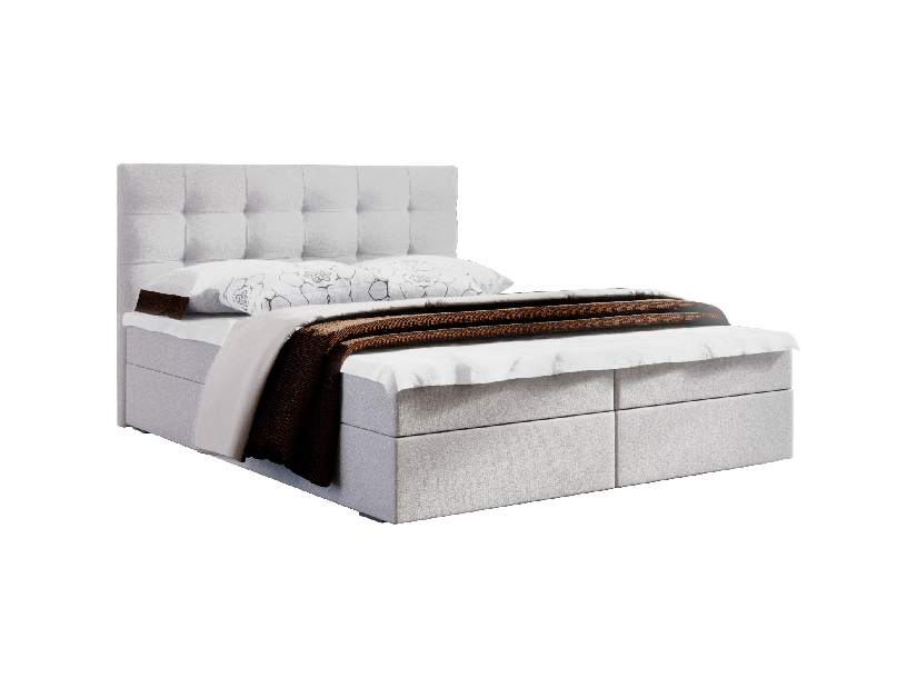 Manželská posteľ Boxspring 180 cm Fade 2 (béžová) (s matracom a úložným priestorom)