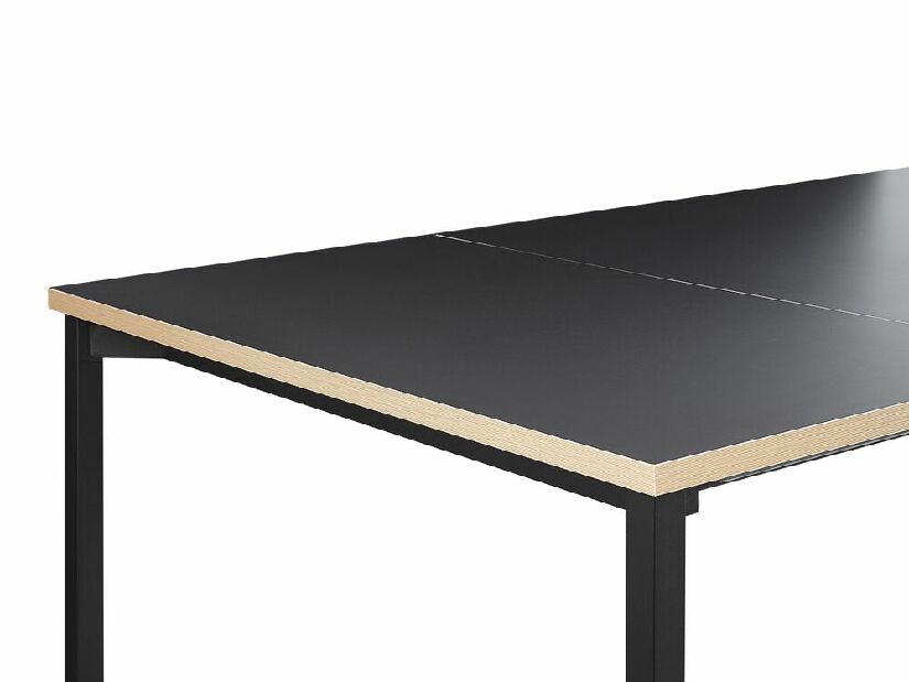 Jedálenský rozkladací stôl 140-190x90 cm Avenera (čierna)