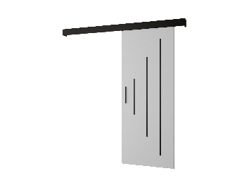 Posuvné dvere 90 cm Sharlene Y (biela matná + čierna matná + čierna)