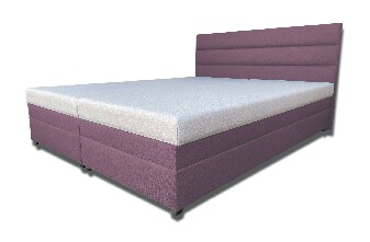 Manželská posteľ 180 cm Rebeka (s penovými matracmi) (fialová)