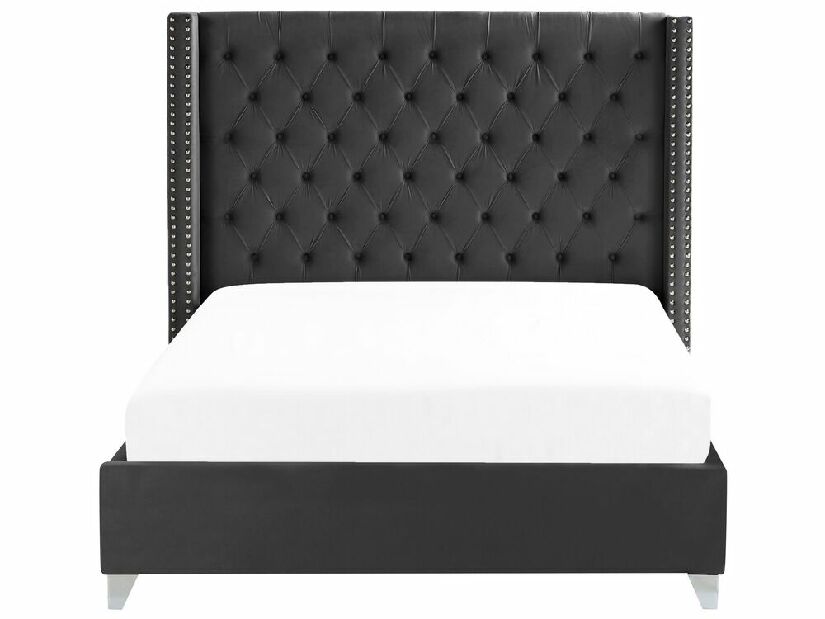 Manželská posteľ 160 cm Lubbka (čierna) (s roštom)