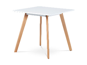 Jedálenský stôl Derwen-606-WT (biela + buk)