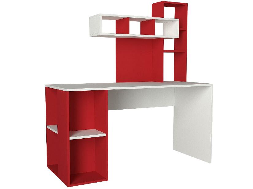 PC stolík Coralline (biela + červená)