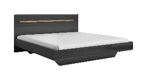 Manželská posteľ 180 cm Hayle Typ 32 (sivá + sivý vysoký lesk)