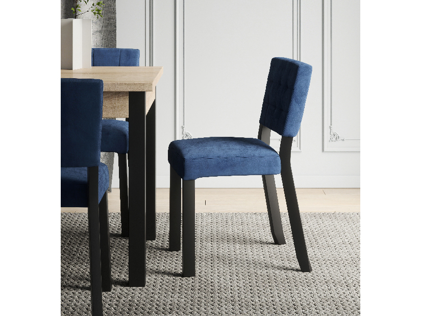 Jedálenská stolička Raviel80 (dub sonoma + čierna + kronos 27128)