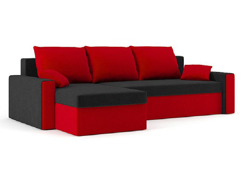 Rohová sedačka Zahara (čierna + červená)