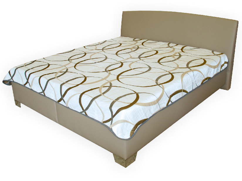 Manželská posteľ 180 cm Benab Tamira (hnedá) (s roštami, matracmi Zero a prehozom)