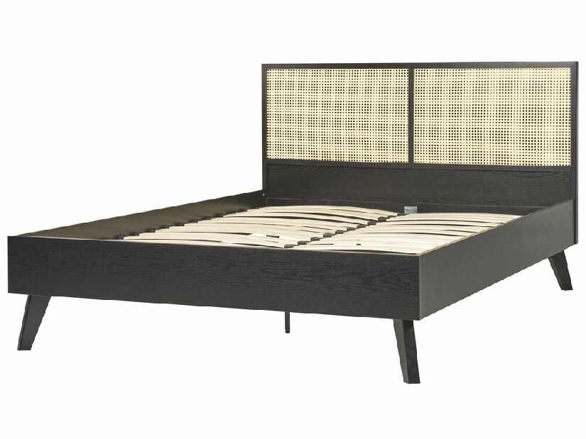 Manželská posteľ 140 cm Monza (čierna)