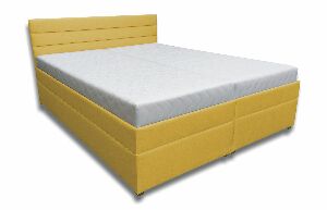 Manželská posteľ 160 cm Zulma (horčicová) (s pevným podkladom a úl. priestorom) 
