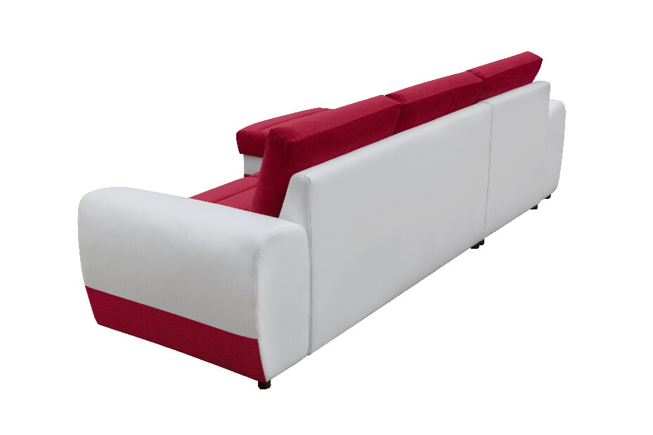 Rohová sedačka Kalan (červená + biela) (L)