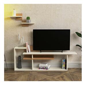 TV stolík Lavave 2 (biela + dub) 