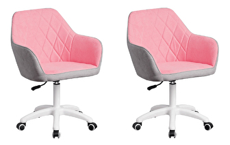 Set 2ks kancelárských stoličiek Senta (ružová + sivá) *bazár
