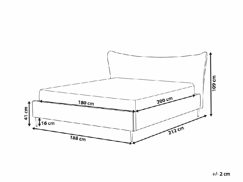 Manželská posteľ 180 cm Chaza (sivohnedá)