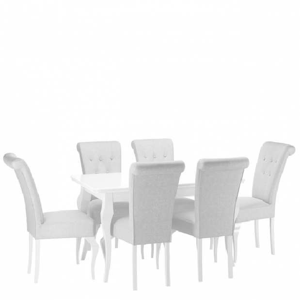 Jedálenský set so 6 stoličkami ST63 Julia (biela) *výpredaj
