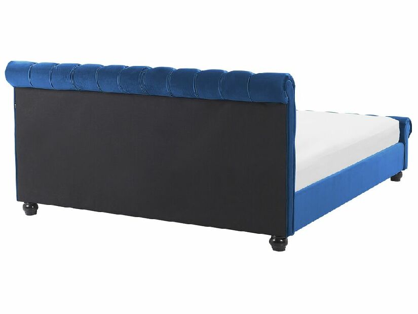 Manželská posteľ 180 cm ARCHON (s roštom) (modrá)