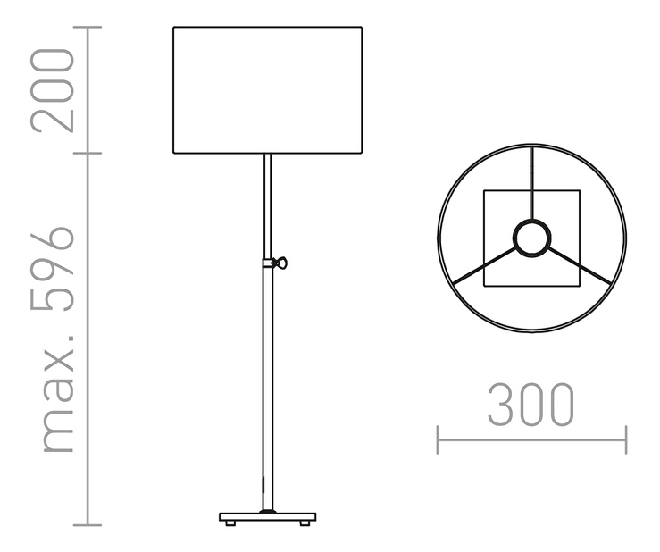 Stolná lampa Edika 230V E27 42W (hnedá + matný nikel)
