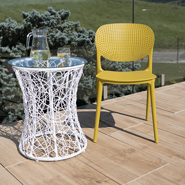 Záhradná stolička Fredd (žltá)