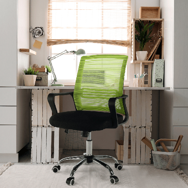 Kancelárska stolička Aphin (zelená + čierna)