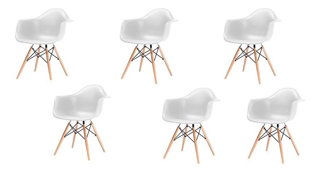Set 6 ks. Jedálenských stoličiek Corsa (biela) *výpredaj