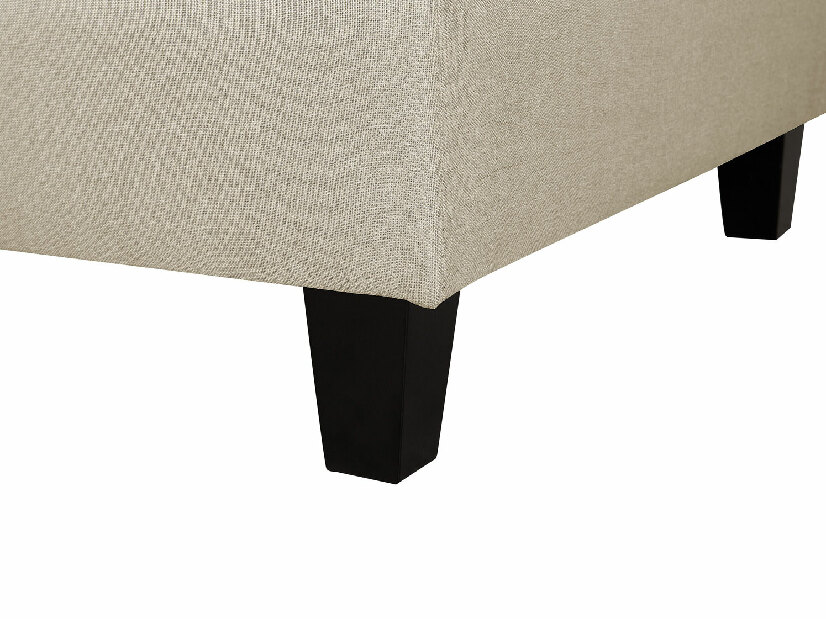 Modulárna pohovka v tvare U FELLE (polyester) (béžová) (pre 6 ľudí) (s taburetkou)