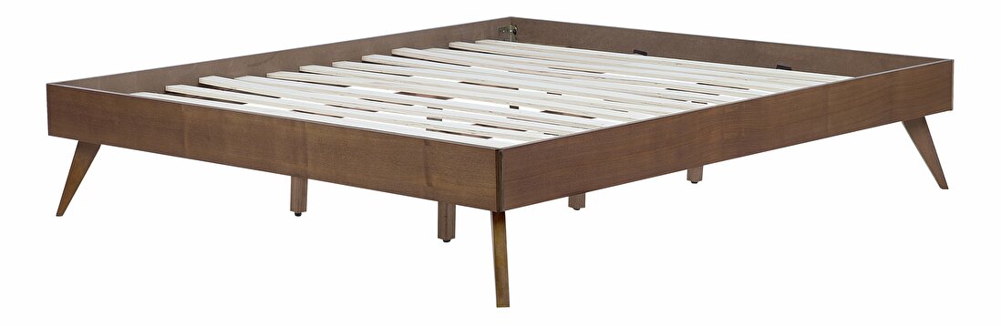 Manželská posteľ 180 cm BERRY (s roštom) (tmavé drevo) *výpredaj